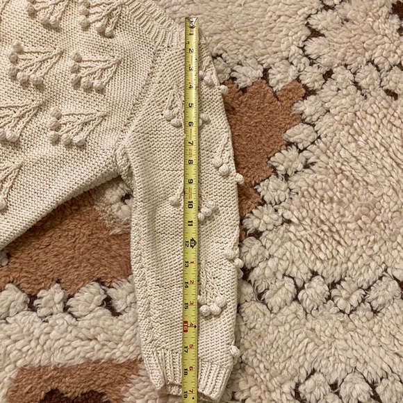 Sien & Co. Bobble Knit 3/4 Sleeve Boatneck Sweater in Ivory Size Small - Picture 3 of 5